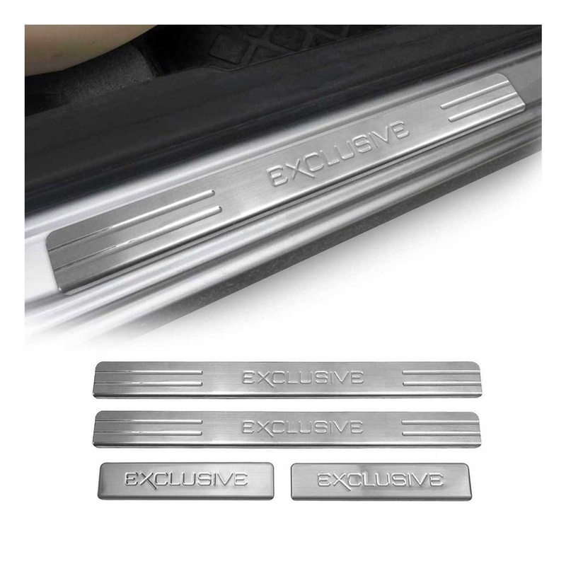 2008-2014 Mini Cooper Door Sill Scuff Plate Scratch Exclusive Stainless Steel 4x