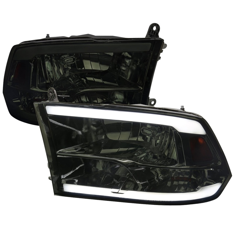 2009-2018 Dodge RAM 1500/ RAM 2500/3500 LED Bar Factory Headlights Chrome
