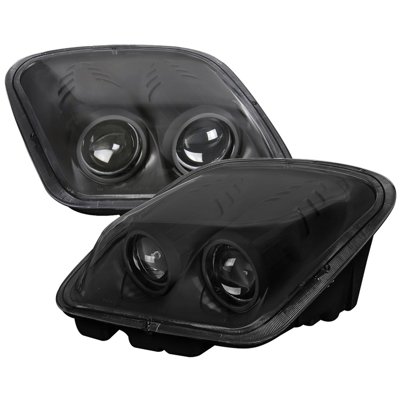 1997-2004 Chevy Corvette C5 H7 Projector Headlights Matte Black/Clear Lens