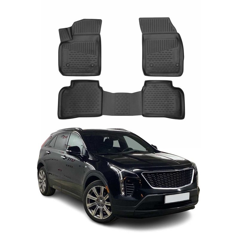 2019-2025 Cadillac XT4 Floor Mats Liners Full Set All Weather Black