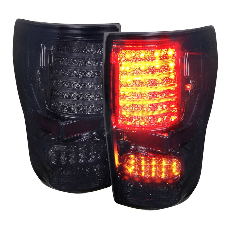 2007-2013 Toyota Tundra LED Tail Lights Chrome Housing/Smoke Lens
