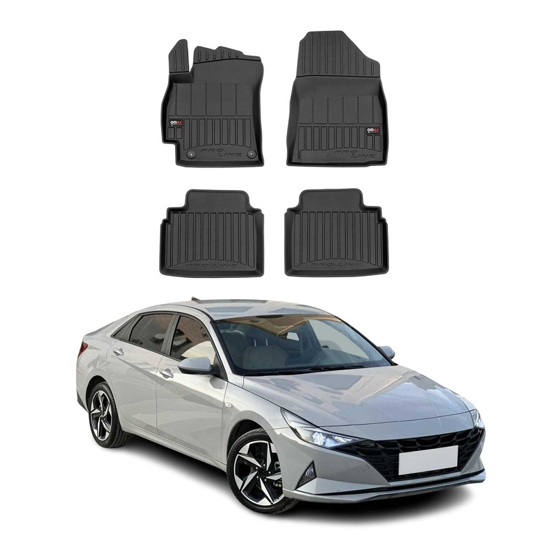 2021-2025 Hyundai Elantra Premium Floor Mats Liners Full Set All Weather Heavy Duty
