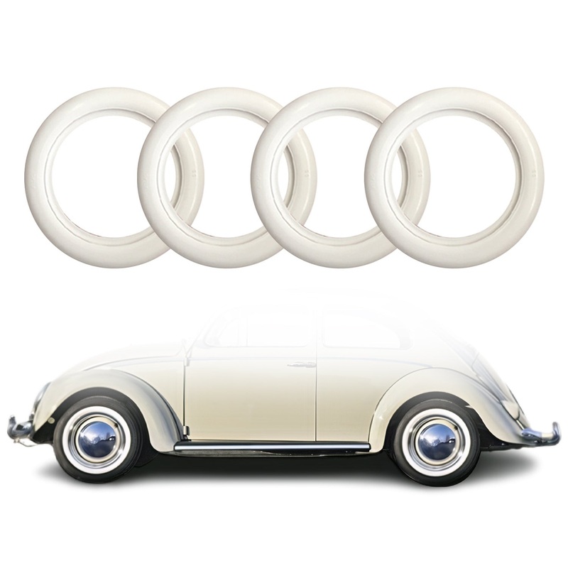 15 White Wall Tire Insert fits VW Bug Pre Beetle Sidewall Rubber Ring Set 4x