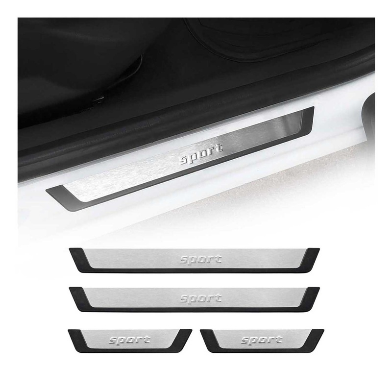 1996-2006 Land Rover Freelander Door Sill Scuff Plate Scratch Protector Sport Brushed Stainless Steel 4Pcs