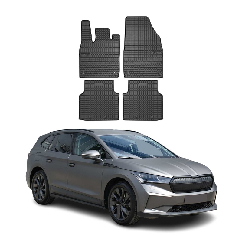 2022-2024 Audi Q4 e-tron Floor Mats Liners Full Set All Weather Rubber Black