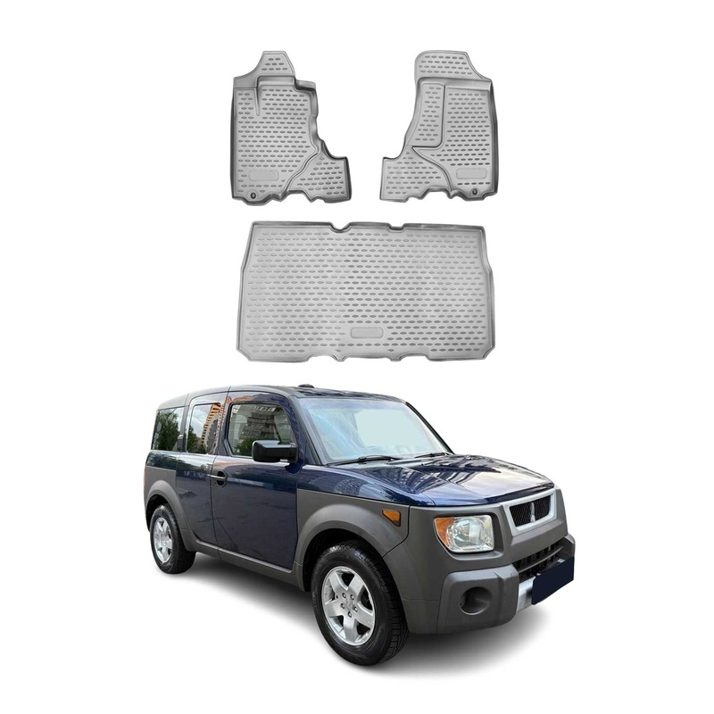 2003-2011 Honda Element Floor Mats Liners Full Set All Weather Gray