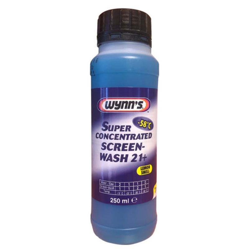 Wynn’s Super Concentrated Screen Wash 21 + (-58oC lemon scent) 250 ml