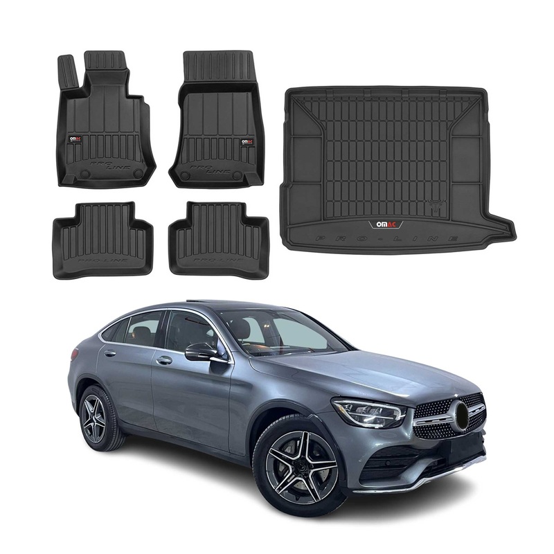 2016-2022 Mercedes GLC Class X253 C253 Premium Floor Mats & Cargo Liner Full Set All Weather Heavy Duty
