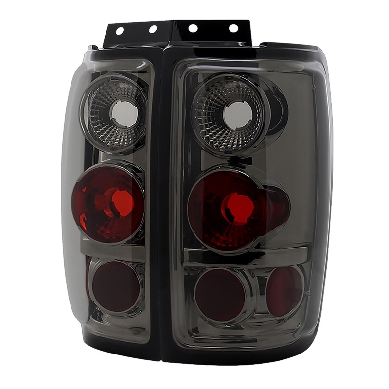 1997-2002 Ford Expedition Tail Lights Chrome Housing/Smoke Lens