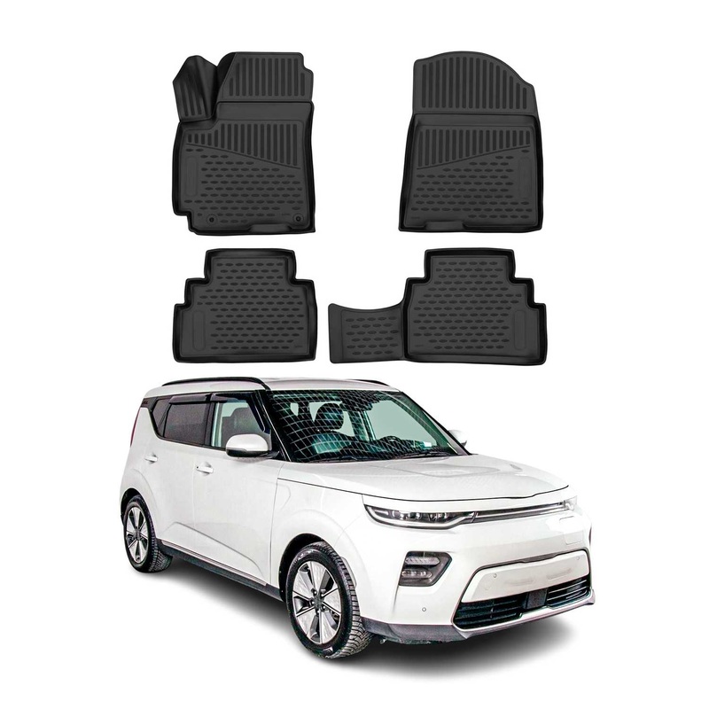 2020-2025 Kia Soul Floor Mats Liners Full Set All Weather Black