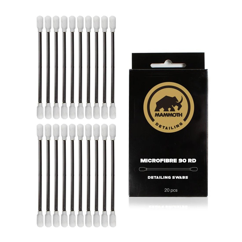 Mammoth Microfibre 90RD Dual Sided Detailing Swabs – 20 Pack