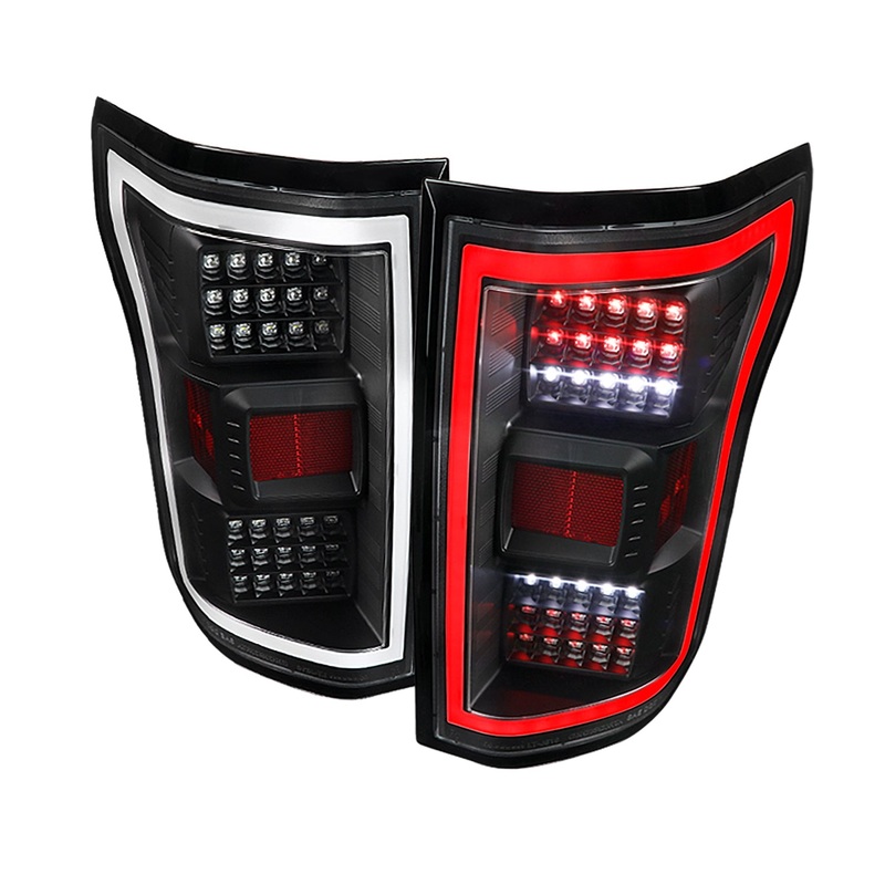 2018-2020 Ford F-150 LED Tail Lights Matte Black Housing/Clear Lens