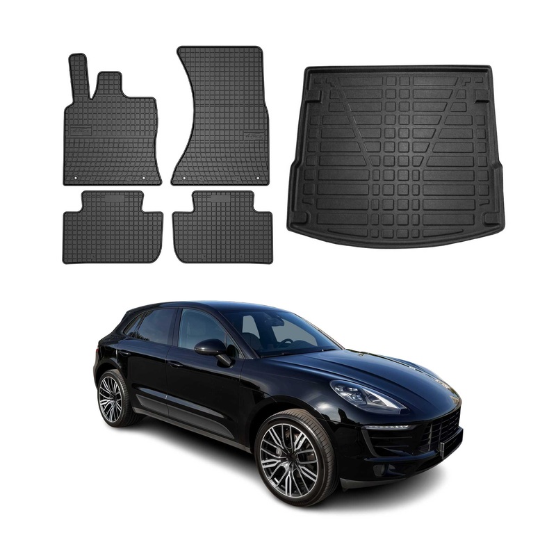 2015-2024 Porsche Macan Floor Mats & Cargo Liner Full Set All Weather Black