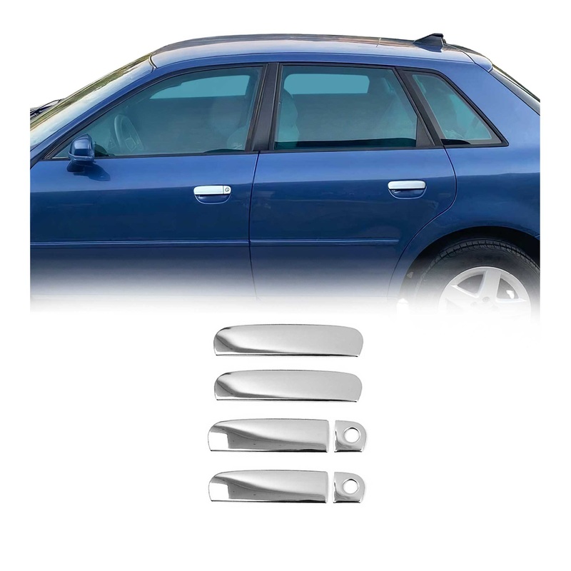 1997-2003 Audi A8 L Car Door Handle Cover Protector Stainless Steel Chrome 6 Pcs