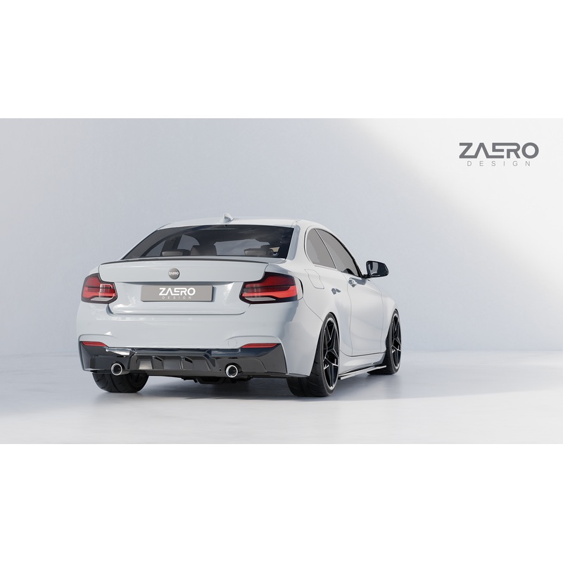 BMW M235i & M240i F22 F23 EVO-1 Gloss Black Rear Diffuser
