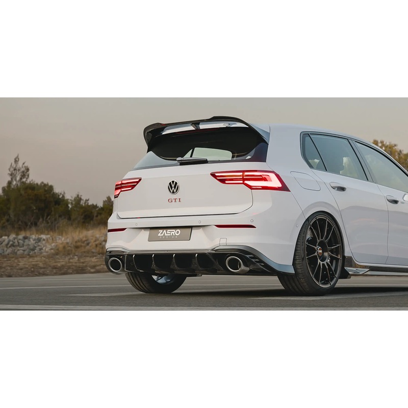 VW Golf R & Golf GTI Clubsport Mk8 EVO-1 Gloss Black Rear Spoiler