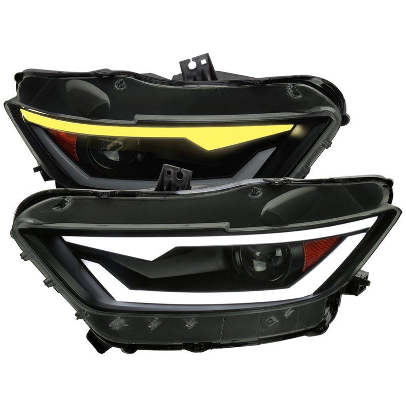 2015-2017 Ford Mustang/2018-2020 Shelby HID/Xenon LED Signal Headlights Smoke