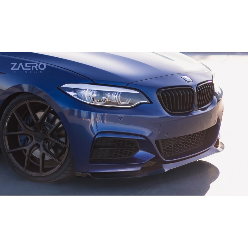 BMW 2 Series, M235i & M240i F22 F23 EVO-1 Gloss Black Front Splitter
