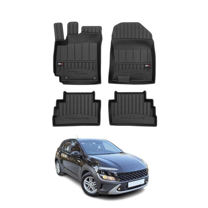 2018-2023 Hyundai Kona Premium Floor Mats Liners Full Set All Weather Heavy Duty