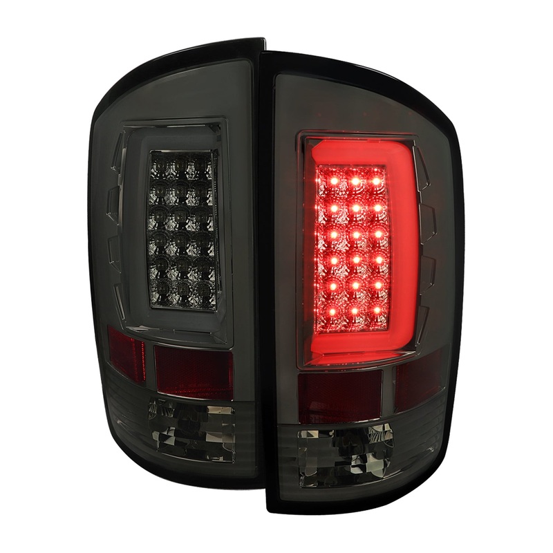 2002-2006 Dodge RAM 1500 2500 3500 LED Tail Lights -G2 Chrome/Smoke Lens