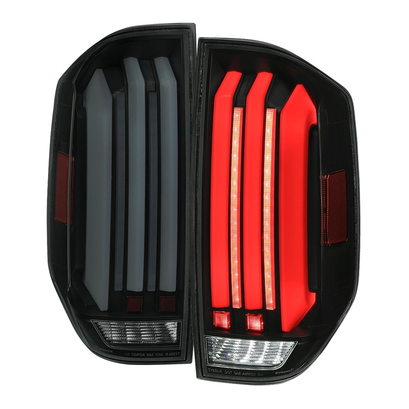 2014-2021 Toyota Tundra Facelift LED Tail Lights Turn Signal Matt Black/Smoke