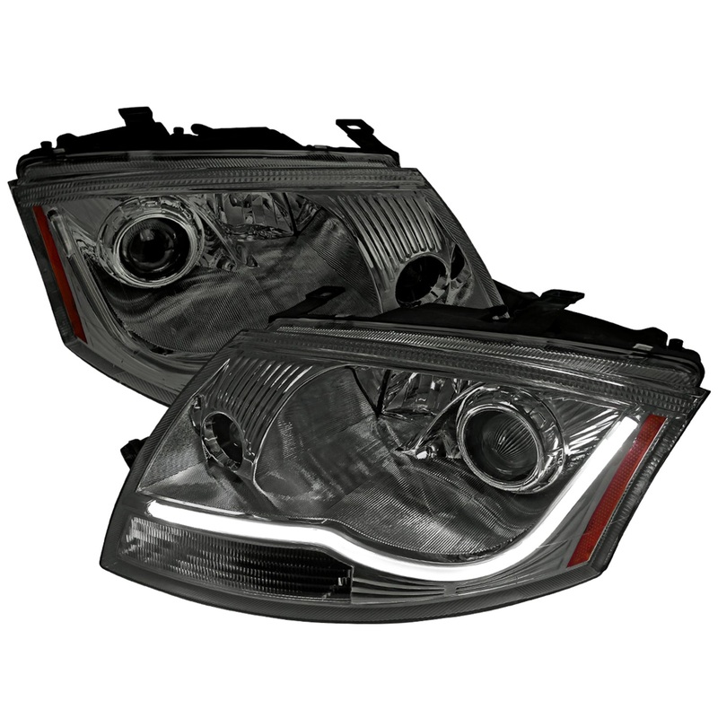 1999-2006 Audi TT LED Bar Projector Headlights Chrome Housing/Smoke Lens