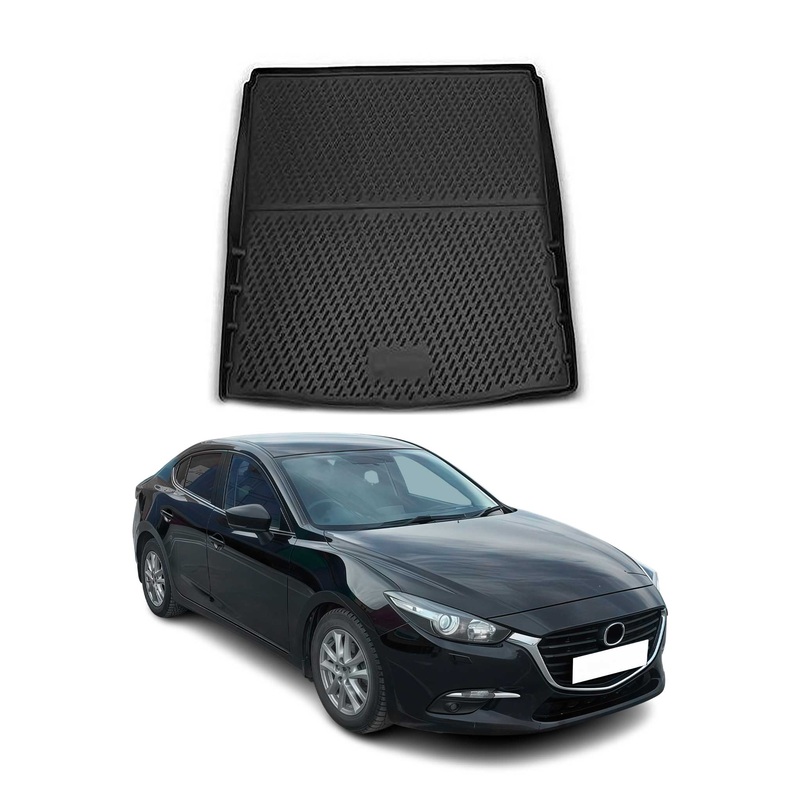 2014-2018 Mazda 3 Sedan Cargo Liner Trunk Mat All Weather Black