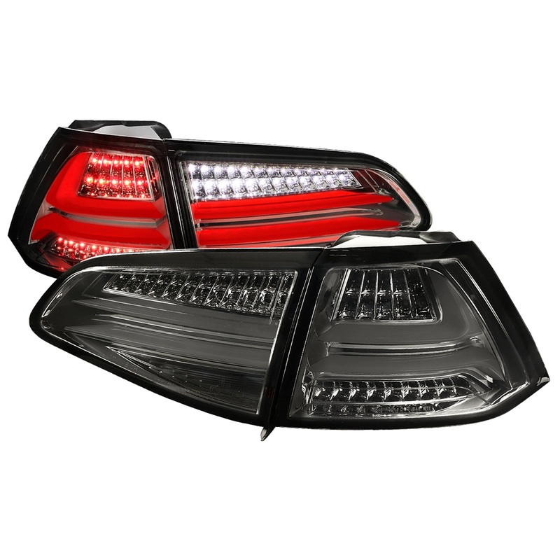 2015-2017 VW Golf/GTI LED Tail Lights Chrome Housing/Smoke Lens