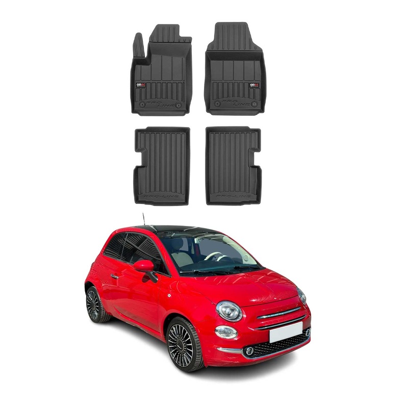 2009-2019 Fiat 500 Premium Floor Mats Liners Full Set All Weather Heavy Duty