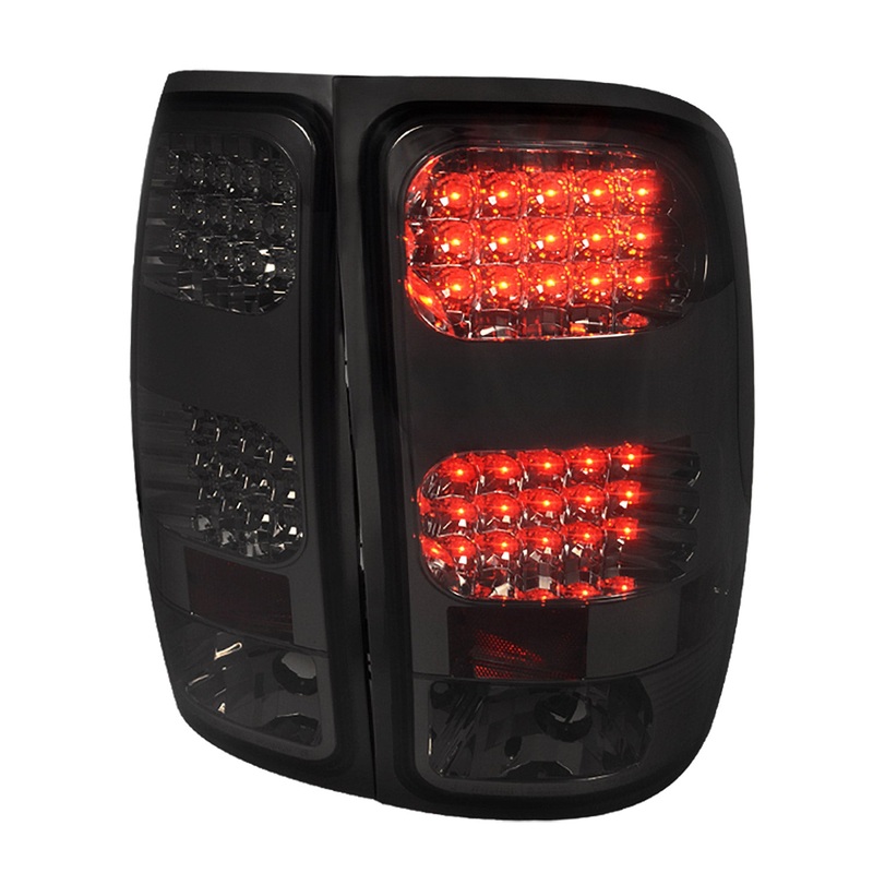 2007-2014 GMC Sierra LED Tail Lights Chrome Housing/Smoke Lens