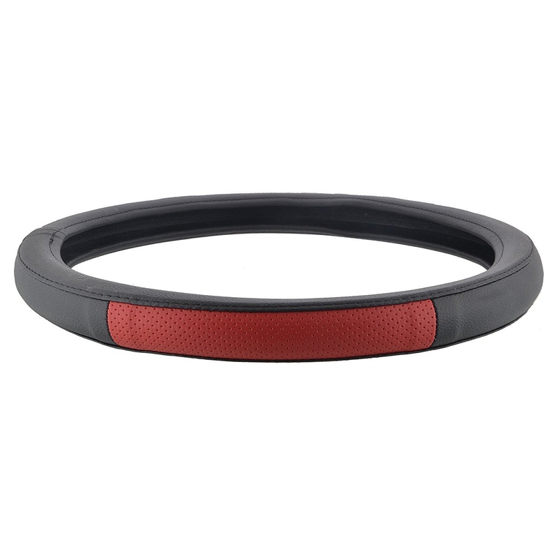 ExtraPGrip Anti-Slip Car Steering Wheel Cover Compatible with Maruti Suzuki Wagon R (2019-2020), (Black/Red)