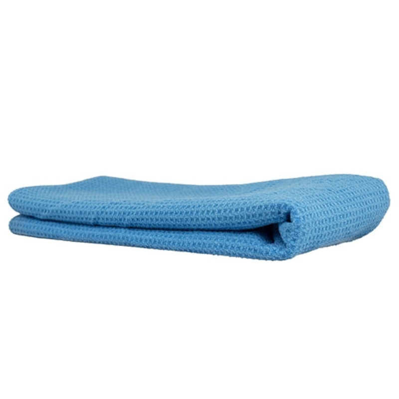 Chemical Guys Glass & Window Waffle Weave Streak Free Towel Blue 24×16