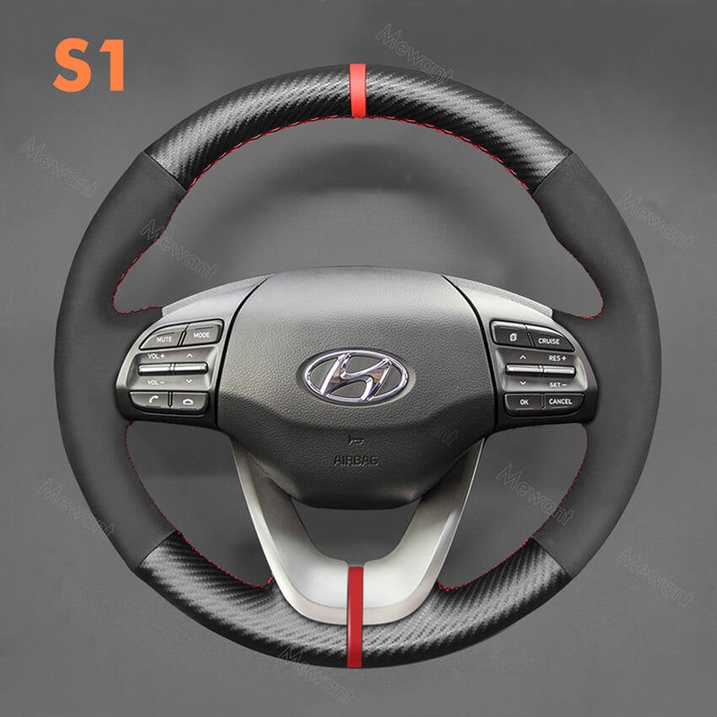 Steering Wheel Cover for Hyundai i30 Veloster Elantra Value GT 2017-2023