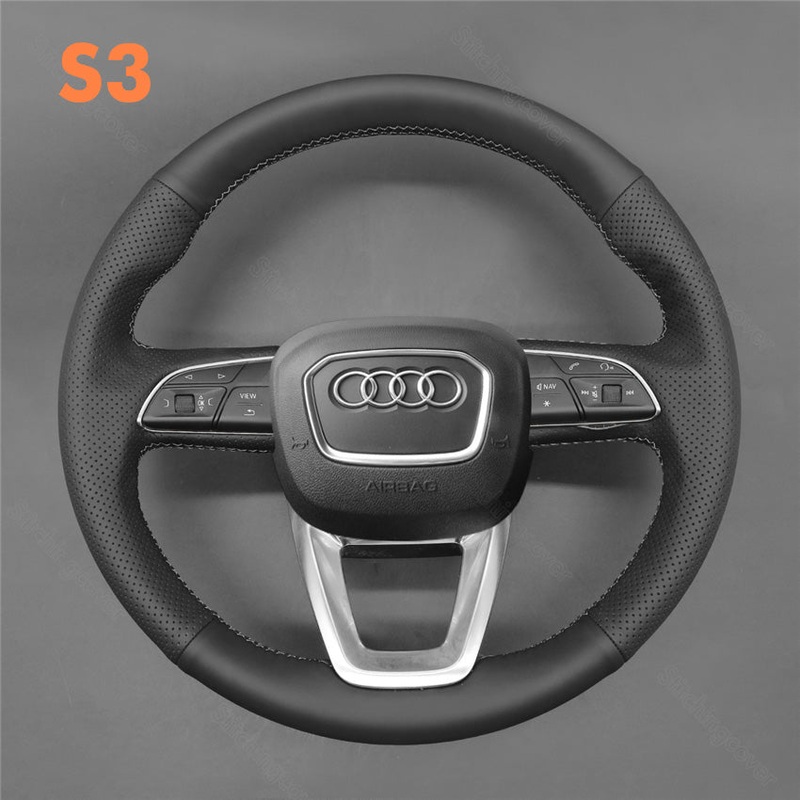 Steering Wheel Cover For Audi A3 A4 A5 Q3 Q5 Q7 Q8 SQ5