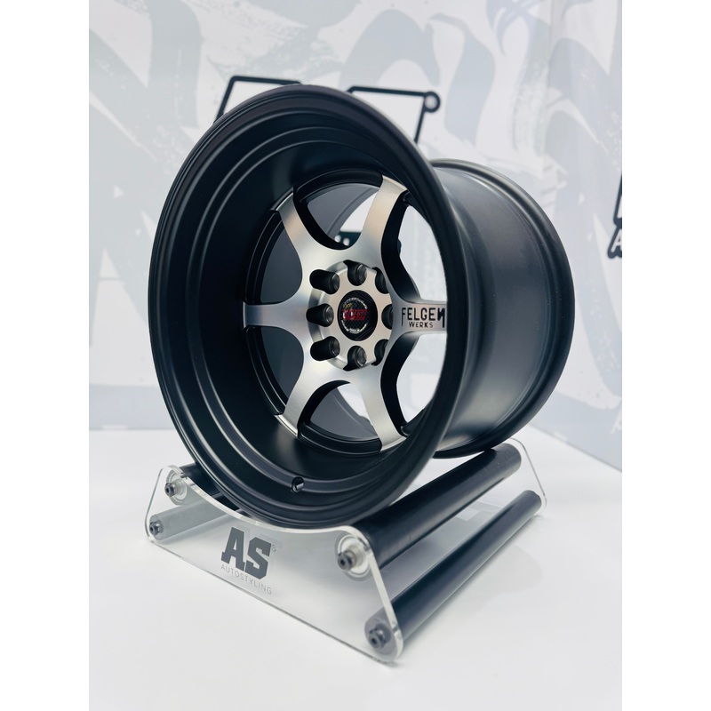 15 AS-SW401 9/10.5J 4/100 4/114 MATT BLK