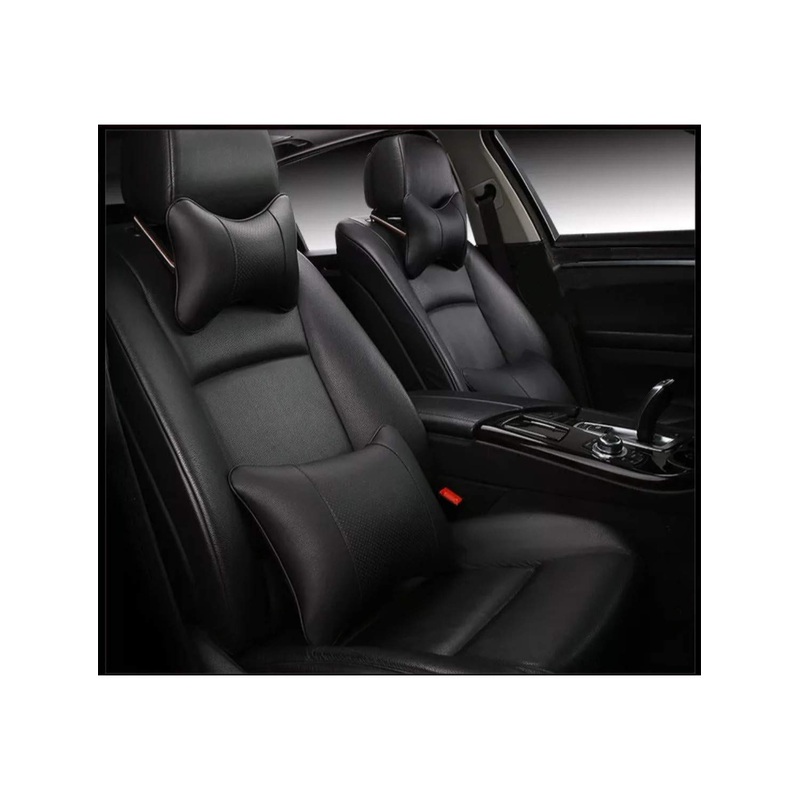 Leatherette Custom Fit Front and Rear Car Seat Covers Compatible with Chevrolet Beat, (Black)