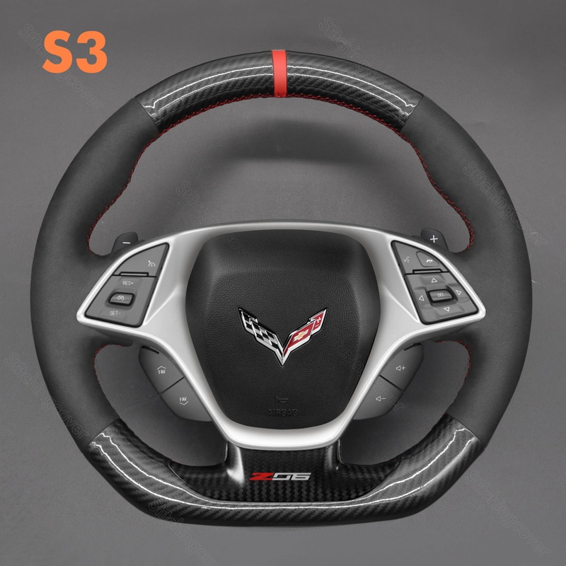 Steering Wheel Cover for Chevrolet Corvette C7 2015-2020