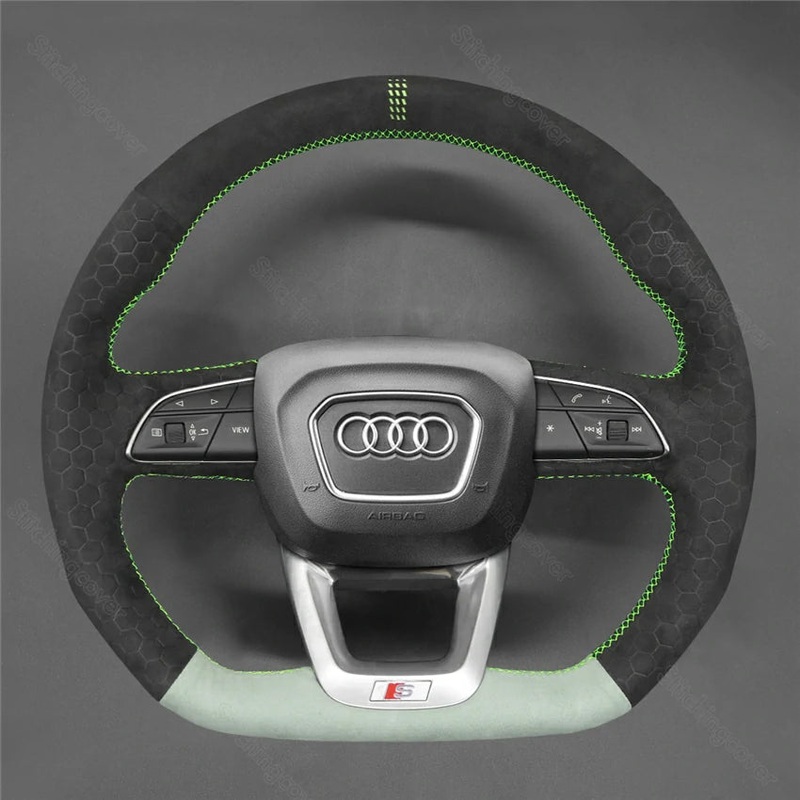 Steering Wheel Cover For Audi Q3 SQ5 Q7 Q8 SQ7 SQ8 RS 2018 2019