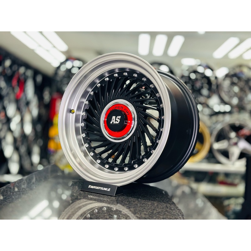 15 AS-SUPERFIN 4/100 & 5/100 MATT BLACK  (I) WHEELS