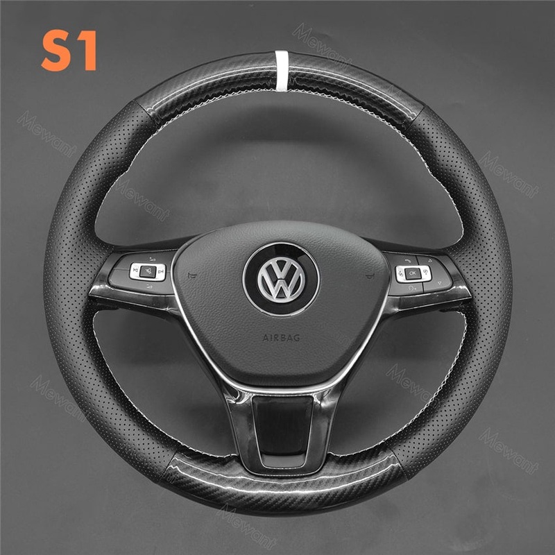 Steering Wheel Cover For Volkswagen VW Amarok T6 California Caravelle Kombi Multivan Transporter