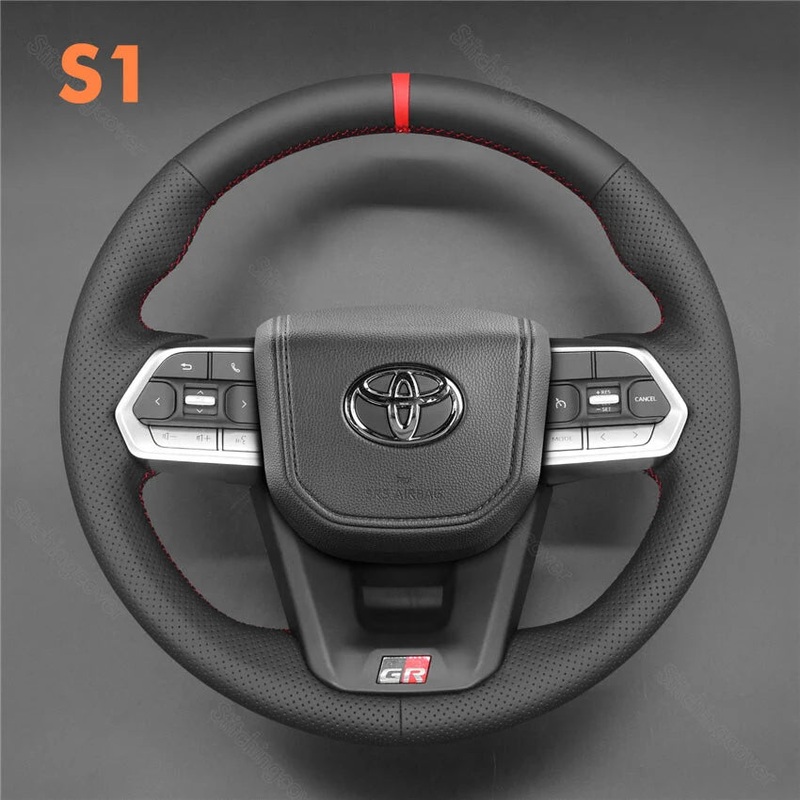 Steering Wheel Cover for Toyota Land Cruiser 300 LC300 GR Sport 2021-2024