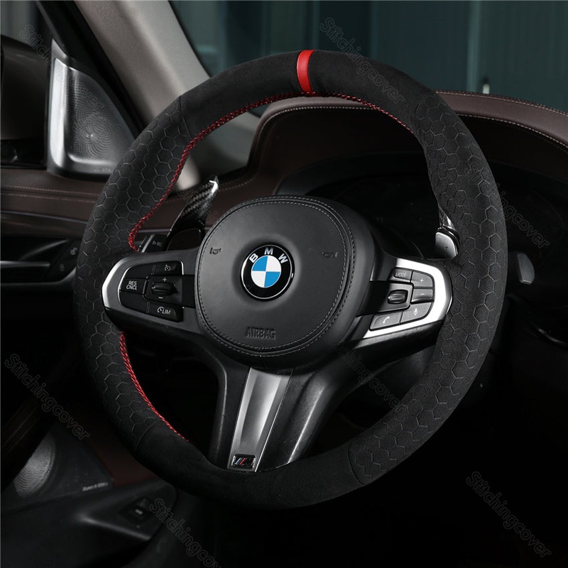 Steering Wheel Cover For BMW X5 i4 G01 G02 G05 G06 G07 G11 G12 G14 G15 G16 G20 G21 G22 G23 G26 G29 G30 G31 G32 G40 G44 F40 F44 540d m sport 2015-2024