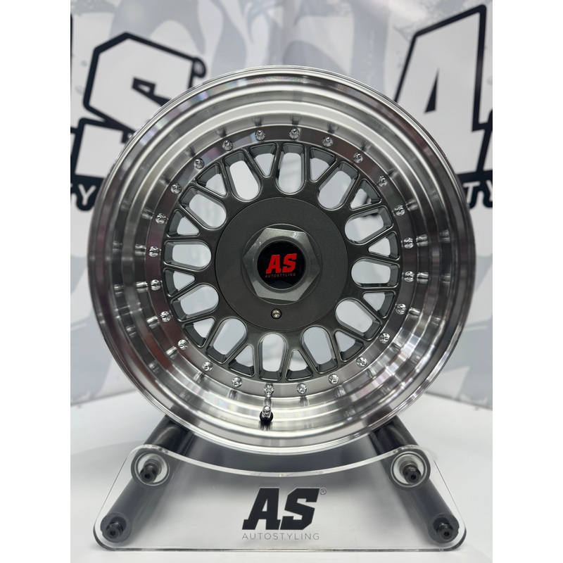 15 AS- 7501 4/100 4/114 gunmetal grey wheels