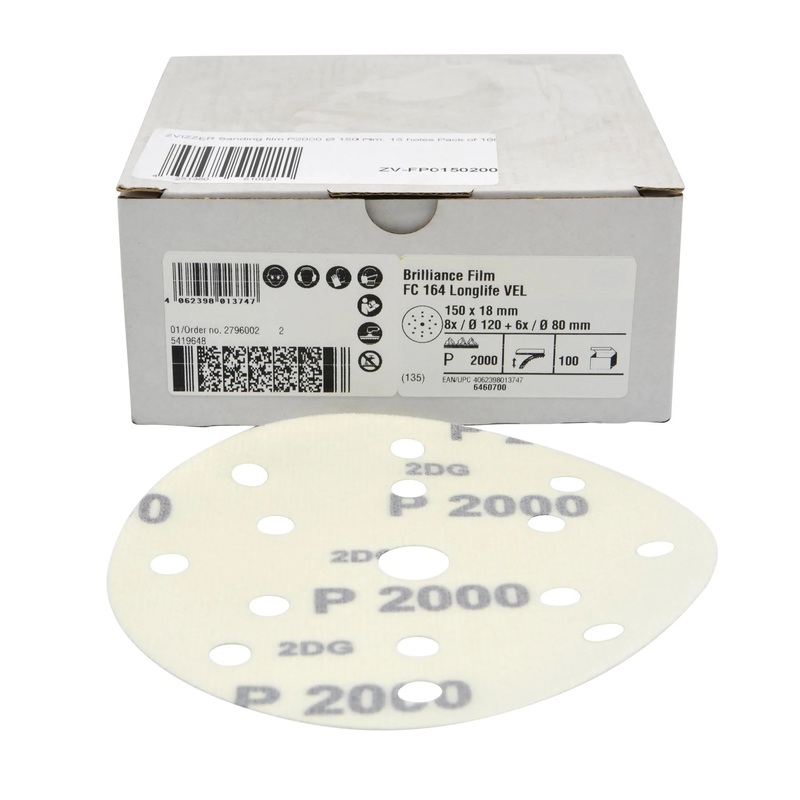 Zvizzer Sanding Film P2000|76mm – 3 Holes|150mm – 15 holes