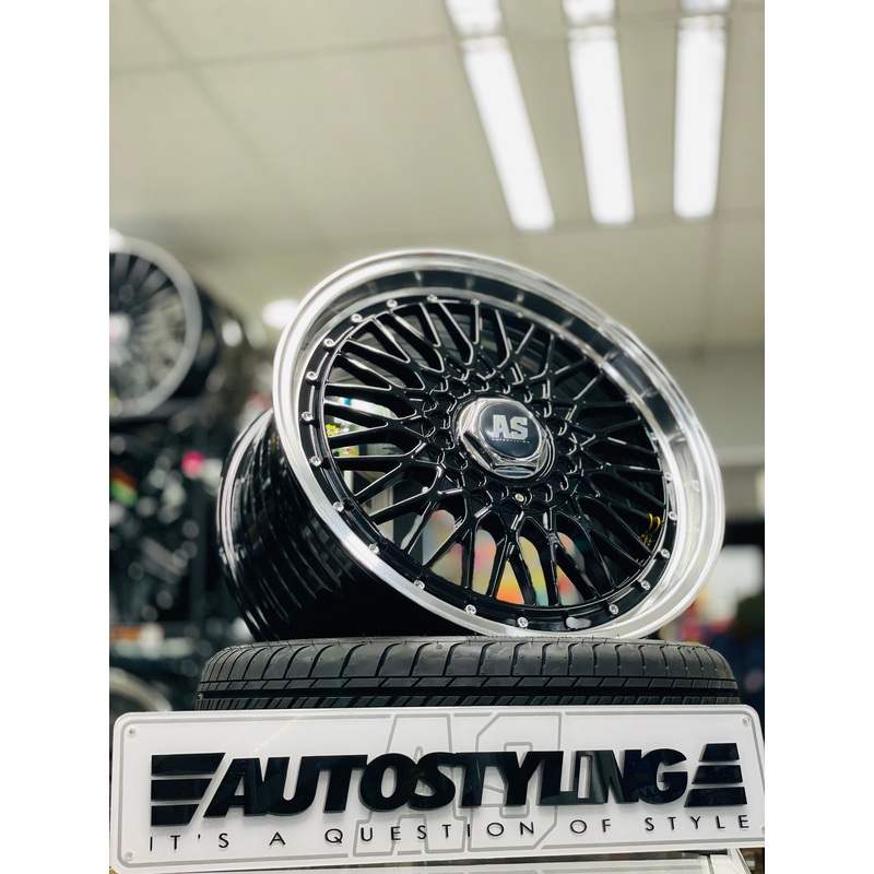 17 AS- 508 BBS STYLE MESH  BLACK wheels
